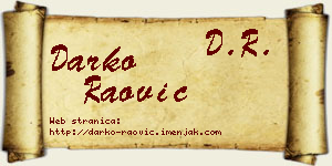 Darko Raović vizit kartica